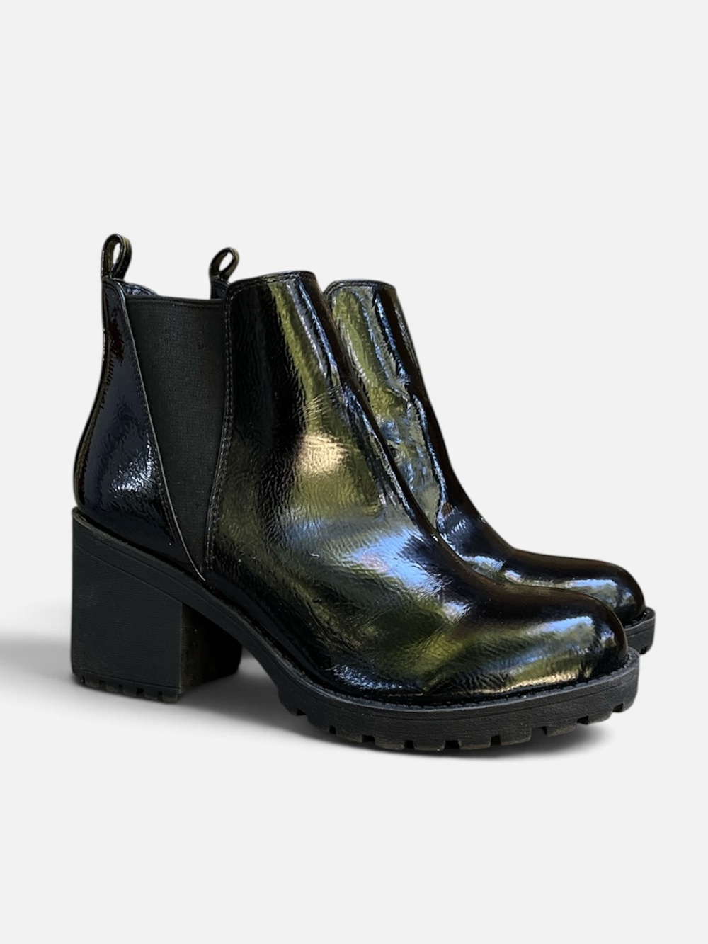 Dirty Laundry Patent Lita Chelsea Boot in Black Size US 5 1/2; EU 36